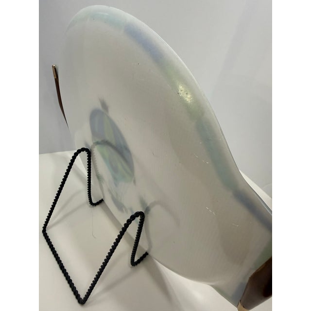 Vintage Georges Briard lucite serving tray featuring a colorful hot air balloon design with gold accents. Classic mid-...