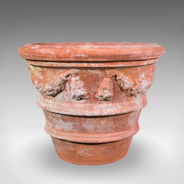 Amber Pair of Vintage Patio Jardiniere, English, Terracotta, Veranda Planter Pot, 1960 For Sale - Image 8 of 12