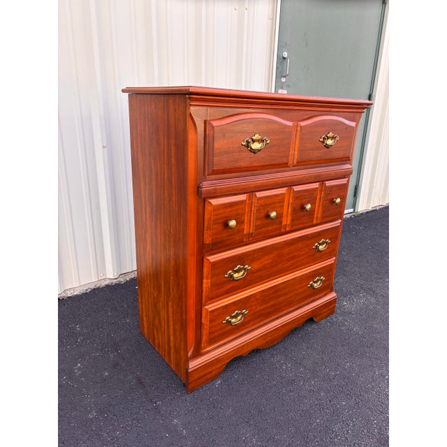 Vintage four drawer chest of drawers from the 20th century furniture maker, Florida Furniture Industries. A beautiful...