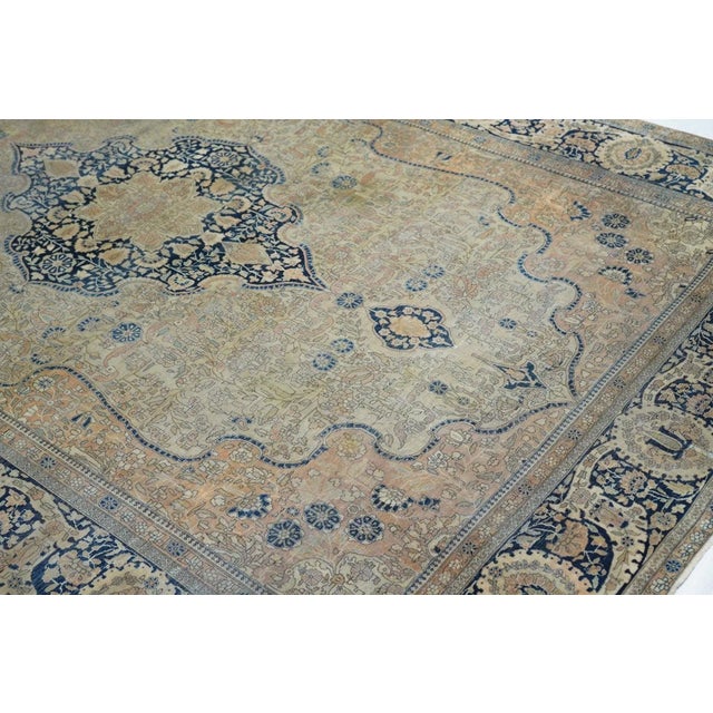 Antique Mohtasham Kashan Rug 6'11'' X 10'2'' For Sale - Image 10 of 11