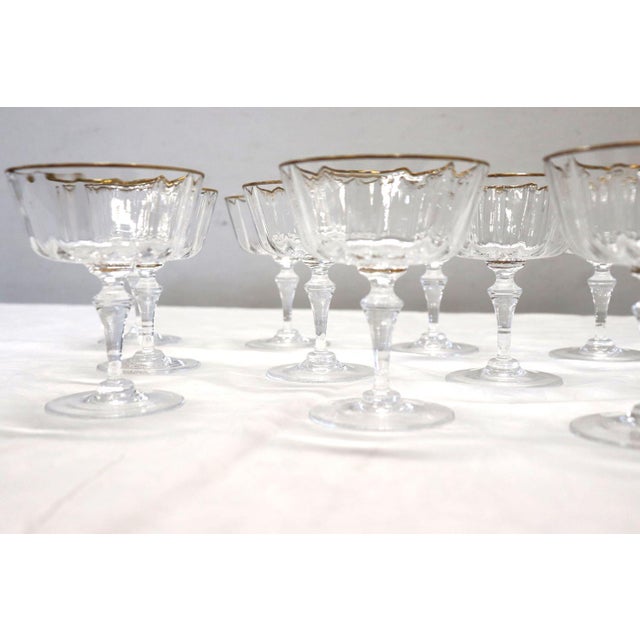 Murano Blown Glass Champagne Glasses by Nason & Moretti, Set of 12 For Sale - Image 4 of 11