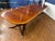 Traditional Scallop Cornered Mahogany Double Pedestal Dining Table by Leighton Hall - Showroom Sample For Sale - Image 11 of 14