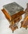 Pair of Mid-20th Century French Rococo Style Marquetry & Ormolu Pedestals With Green Marble Tops For Sale - Image 10 of 16