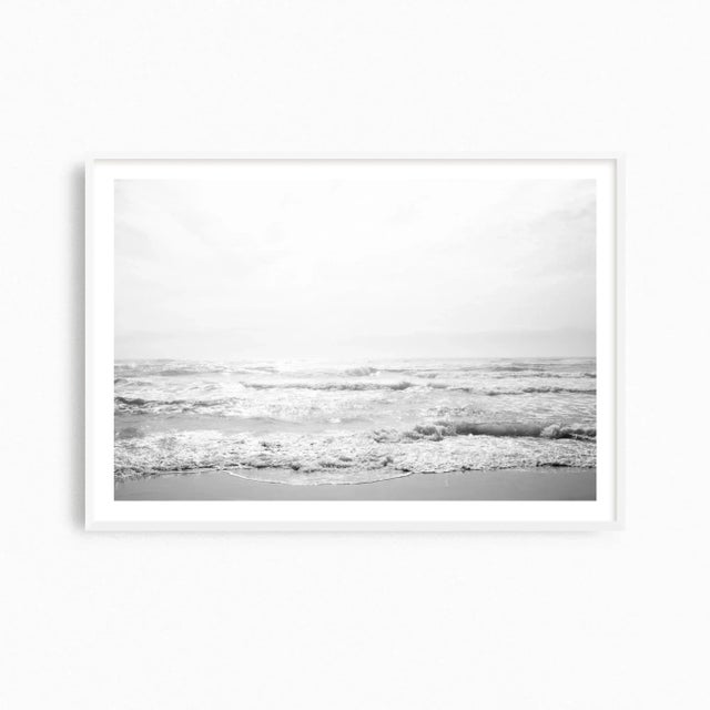 This black and white fine art photography print is a contemporary piece of minimalist coastal art that transports you to...