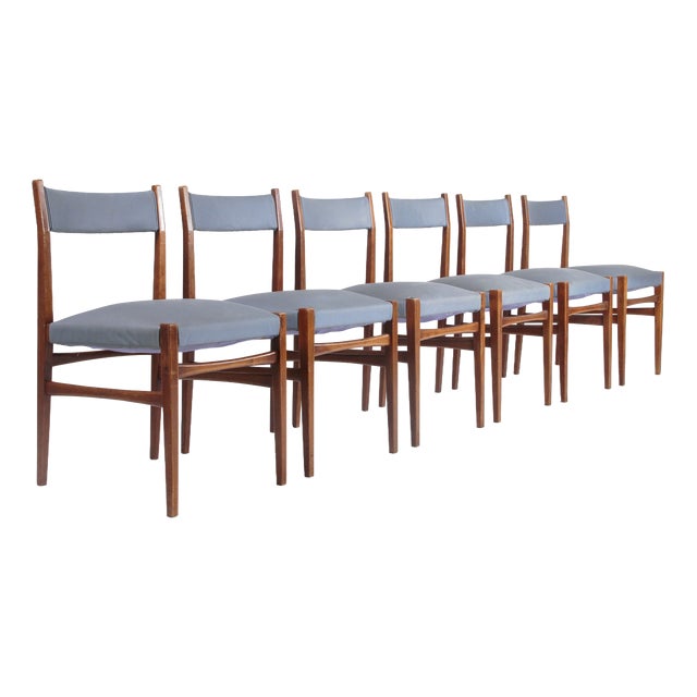 Vintage Chairs in Beech, 1960s, Set of 6 For Sale