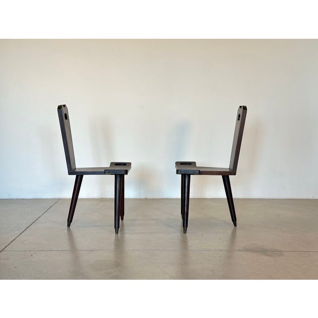 Rustic Vintage Rustic Wooden Chairs, 1960s, Set of 2 For Sale - Image 3 of 15