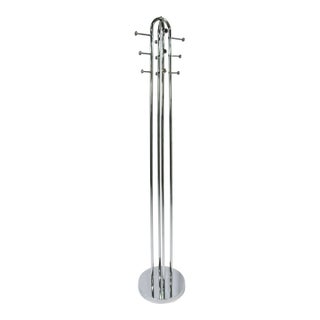 Verner Panton Syled Chrome Coat Hat Rack For Sale