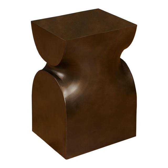 Wren Bronze Finished Cast Metal Accent Table For Sale