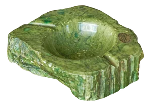 Mid-Century Modern Vide Poche in Hand Carved Green Alabaster, 1950s