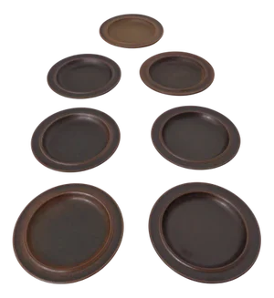 Ruska Plates by Ulla Procope for Arabia, Set of 7, Finland, 1960s , Set of 7