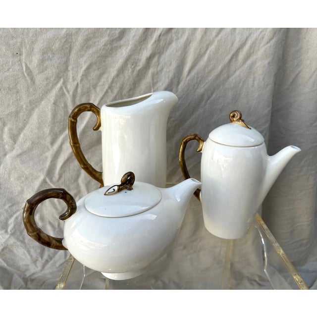 Metlox Manufacturing Company Vintage Ivy Print Serving Set of 3 For Sale - Image 4 of 11