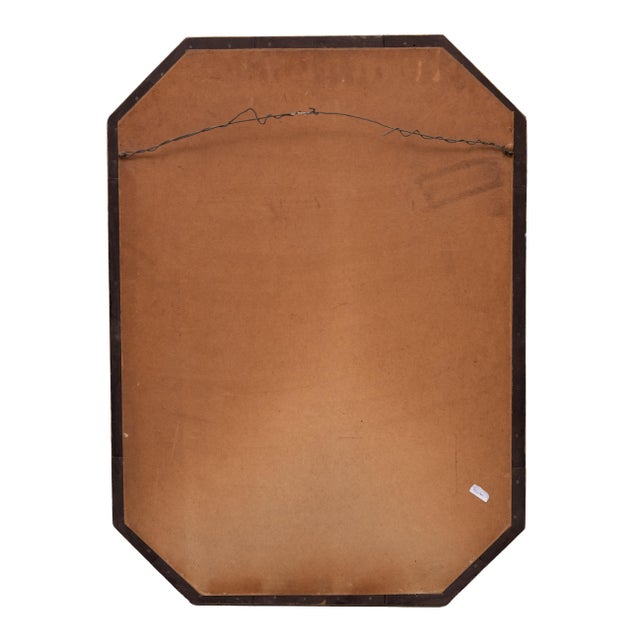 Art Deco Octagonal Hand Carved Wooden Mirror, 1920 For Sale - Image 6 of 7