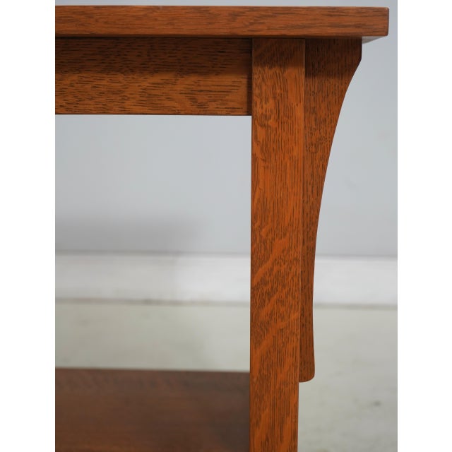 Brown Stickley Square Mission Oak Lamp Table For Sale - Image 8 of 14