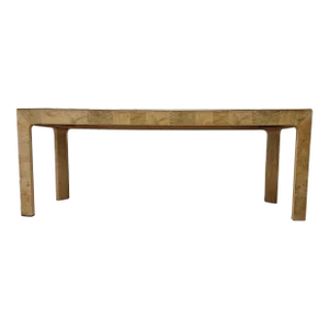 1980s Henredon Scene Two Console Sofa Table Server Burlwood Art Deco
