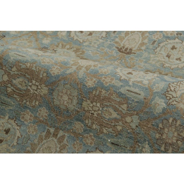 Antique Persian Tabriz Rug With Geometric Herati Designs in Blue - Rug & Kilim For Sale In New York - Image 6 of 7
