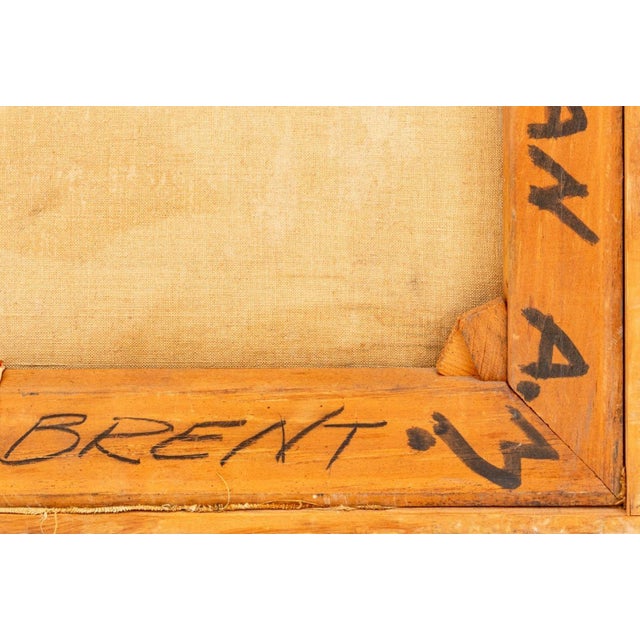 1950s Edwin Brent Reclining Female Nude Oil on Canvas For Sale - Image 5 of 8