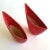 Vintage 1990's Postmodern Crescent Ellipse Dotted Texture Asymmetrical Ceramic Vases - a Pair For Sale - Image 9 of 13