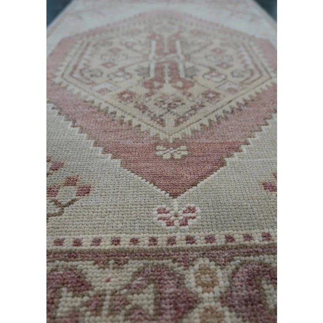 Turkish Oriental Hand Knotted Vintage Turkish Mini Rug 1'6" x 3' For Sale - Image 3 of 6