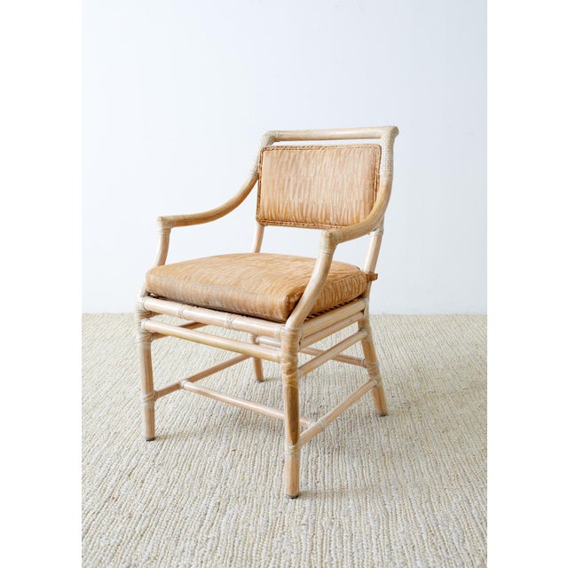 McGuire Cerused Rattan Dining Chairs- Set of 9 | Chairish