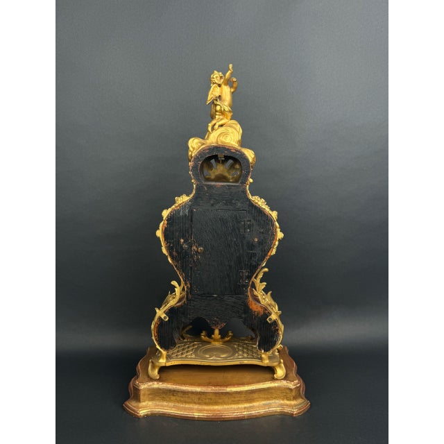 19th Century French Ormolu Mounted Tulipwood Clock by Alfred Beurdeley For Sale - Image 9 of 9