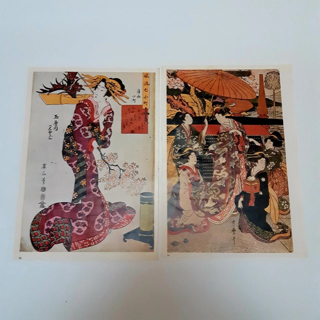 1930s Vintage Geisha Japanese Prints - a Pair For Sale - Image 5 of 5
