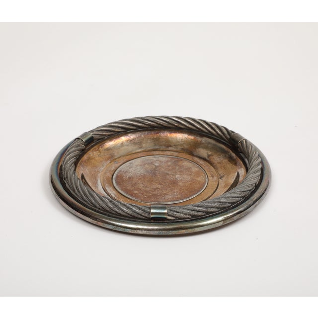 Vintage Christofle Silver Plated Dish With Rope Border For Sale In New York - Image 6 of 7