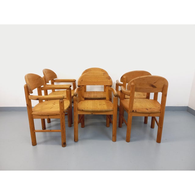 Vintage Scandinavian Armchairs in Pine by Rainer Daumiller, 1960s, Set of 6 For Sale - Image 15 of 18