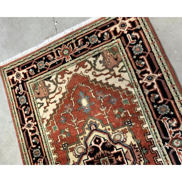 Persian 1970s, Handmade Vintage Persian Heriz Rug 3.1' X 5.2' For Sale - Image 3 of 7