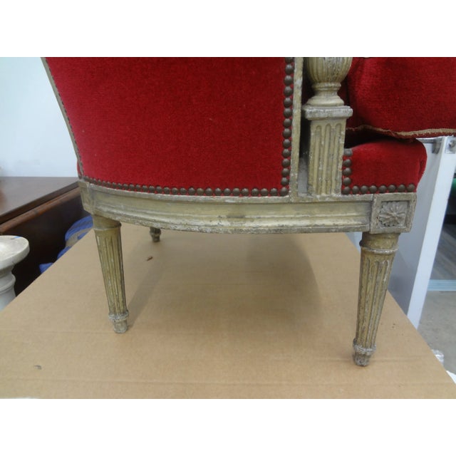 Wood 18th Century French Directoire Bergere For Sale - Image 7 of 13