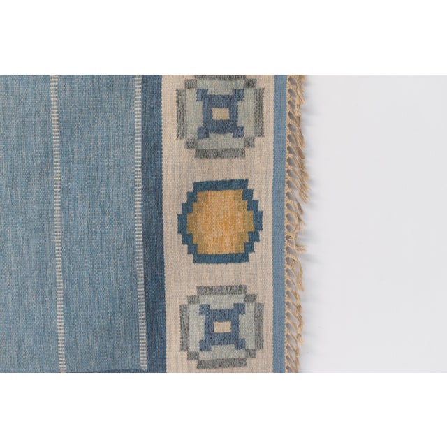 Large Mid-Century Modern Swedish Kilim Rug by Ingegerd Silow, 1960 For Sale - Image 6 of 9