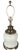 Metal 1970s Morris Greenspan Hollywood Regency White Ceramic & Brass Table Lamp For Sale - Image 7 of 10
