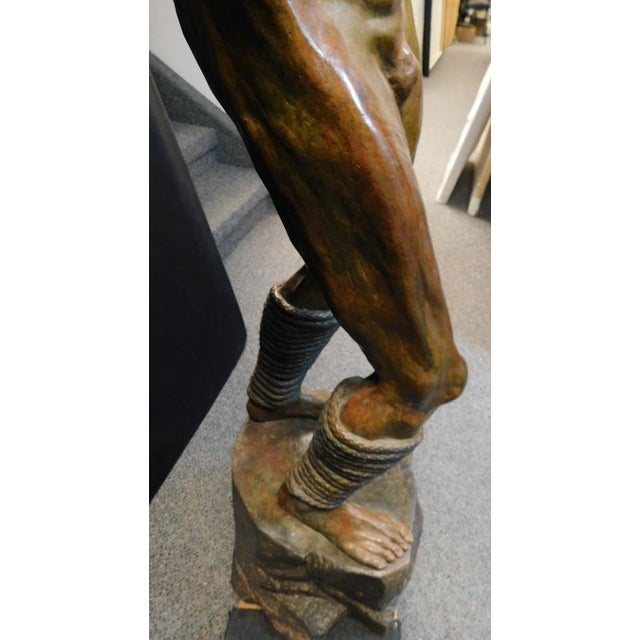 Renzo "Awake" Bronze Sculpture Hand Signed Artwork 58h X 26w X 16d For Sale - Image 15 of 17