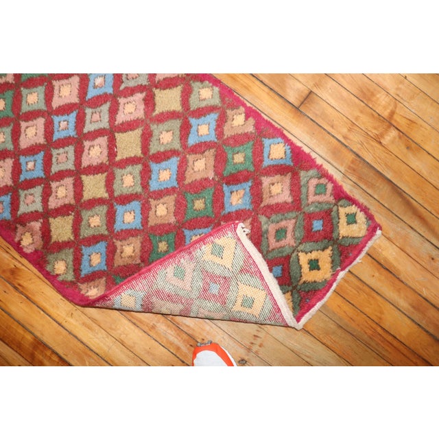Turkish Deco Scatter Rug - 0'4" x 2'1" For Sale - Image 4 of 8