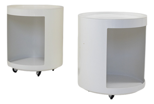 Valletto Tondo Alto Containers on Wheels from Valenti, 1970s, Set of 2
