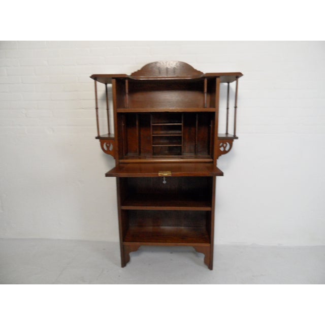Art Nouveau Jugendstil Oak Sideboard with Desk, 1890s For Sale - Image 12 of 12