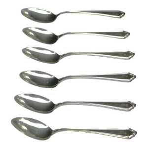 1910 Antique Alvin Sterling Silver Teaspoons Hamilton Pattern Monogrammed T-Set of 6