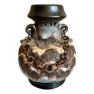 West German Brutalist Pottery Lava Vase from Dümler & Breiden, 1970s For Sale
