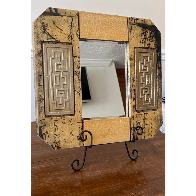 1990s Hollywood Regency Mirror With Greek Key Motif For Sale - Image 5 of 12
