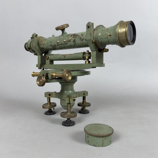 Optical Instrument Topographic Level Telescope in Brass For Sale - Image 6 of 12
