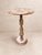 French Handcrafted Natural Green & Peach Onyx Pedestal Side Table by Zarva Stone For Sale - Image 3 of 10