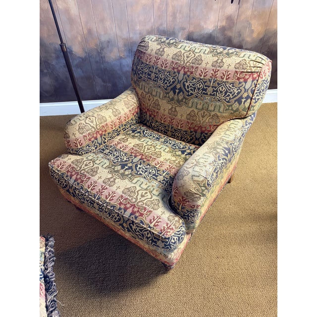 Pearson Furniture Upholstered Lounge Chair and Ottoman. Made of kiln dried hardwood frame, Eight way hand tied springs,...