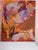 Vintage Contemporary Abstract Expressionism Diptych Original Oil Paintings, a Pair, Magenta, Orange & Plum For Sale - Image 12 of 18