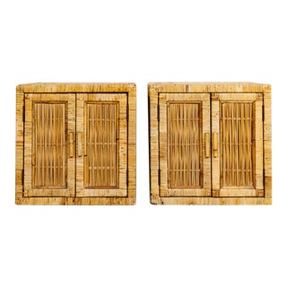 1970s Bielecky Bros Two Door Nightstands - Set of 2 For Sale