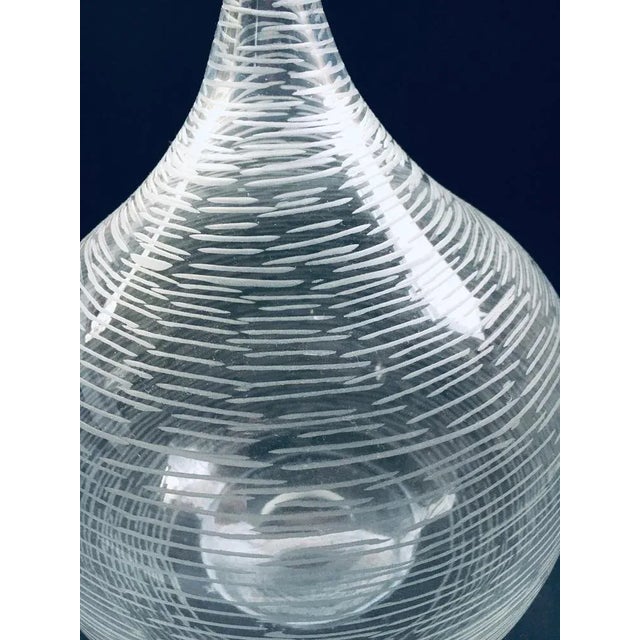 Modern Art Glass Fluted Vase, 1970s For Sale - Image 3 of 10