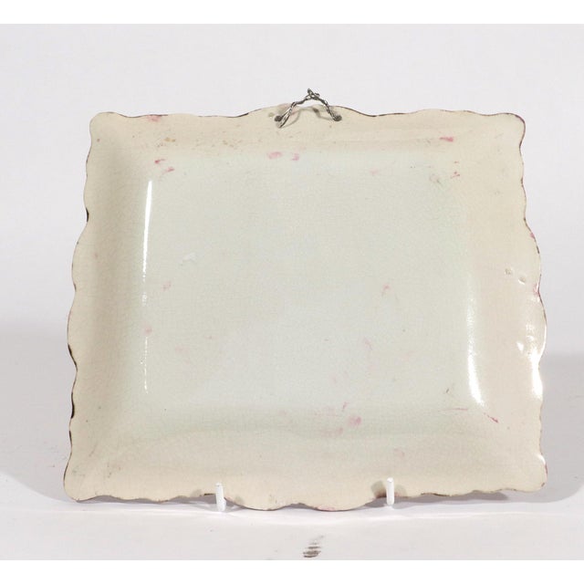 Ceramic Decorative English Luster Maritime Pottery Plaque-Titled "Agamemnon" For Sale - Image 7 of 7