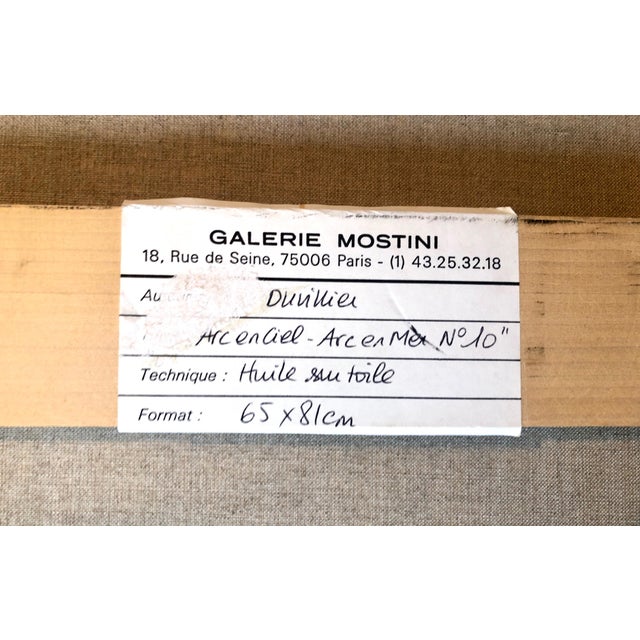 Rene Duvillier, Arc en Ciel Abstract Expressionist French Oil Painting Nouvelle École d'Paris, 1990 For Sale - Image 10 of 15