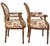 French Vintage Louis XVI Style Carved Wood Fauteuil Armchairs in Floral Chinoiserie Upholstery - A Pair For Sale - Image 3 of 18