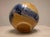 Blue Mid Century Modern Glazed Studio Pottery Vessel Cobalt Blue with Earth Tones For Sale - Image 8 of 9