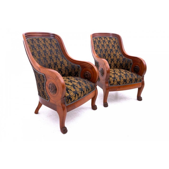 Late 19th Century Antique Biedermeier Living Room Set, 1870s, Set of 3 For Sale - Image 5 of 12