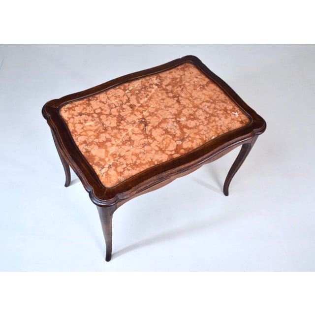 18th C. French Provincial Marble Top Occasional Side Table For Sale - Image 4 of 9
